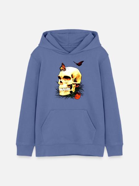 skull...perfect for halloween - Teenager Organic Hoodie Mini Cruiser von Stanley/Stella - Blau