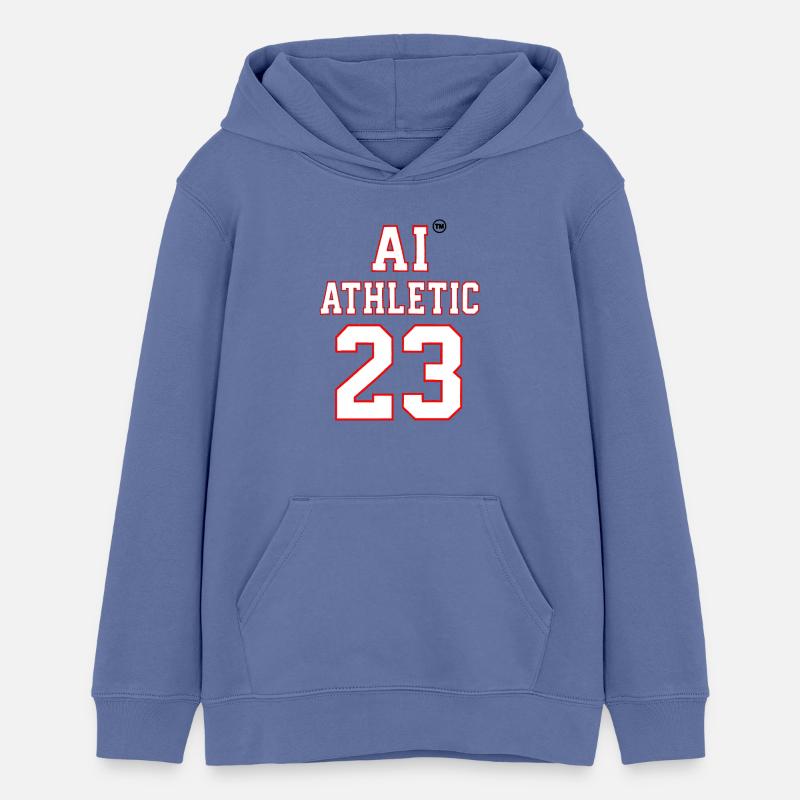 Athlétisme numéro 23 - Sweat à capuche ado bio Stanley/Stella - bleu