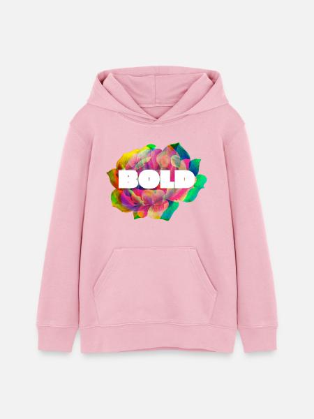 be BOLD - Teenager Organic Hoodie Mini Cruiser von Stanley/Stella - Hellrosa