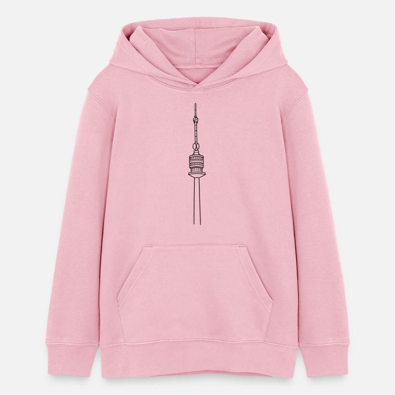 Tour du Danube Vienne - Sweat à capuche ado bio Stanley/Stella - rose pâle