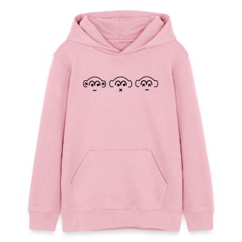 die drei Affen - Teenager Organic Hoodie Mini Cruiser von Stanley/Stella - Hellrosa - Vorne - AI Model Teenager Female dark (150cm)