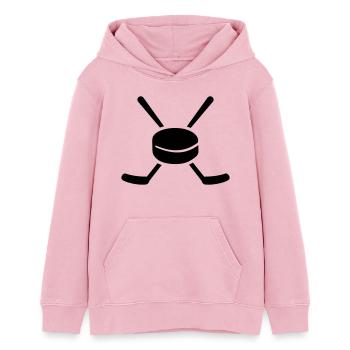 Eishockey - Teenager Organic Hoodie Mini Cruiser von Stanley/Stella - Hellrosa - Vorne - AI Model Teenager Female dark (150cm)