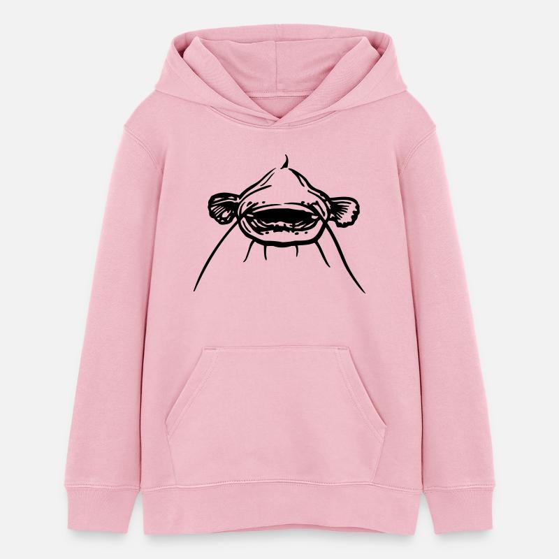 wels_von_vorne - Sweat à capuche ado bio Stanley/Stella - rose pâle