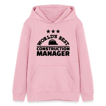 Bauleiter - Teenager Organic Hoodie Mini Cruiser von Stanley/Stella - Hellrosa - Vorne - AI Model Teenager Female dark (150cm)