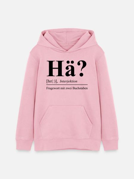 Hä? - Teenager Organic Hoodie Mini Cruiser von Stanley/Stella - Hellrosa