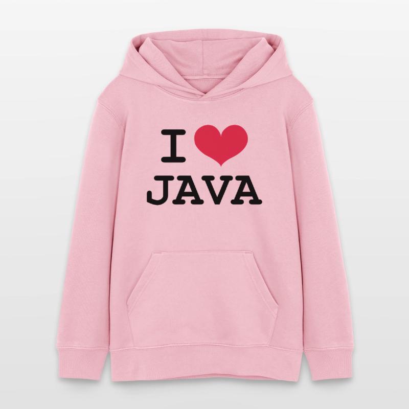 I Love Java [Developer / Geek] Teens Organic Hoodie by Stanley/Stella