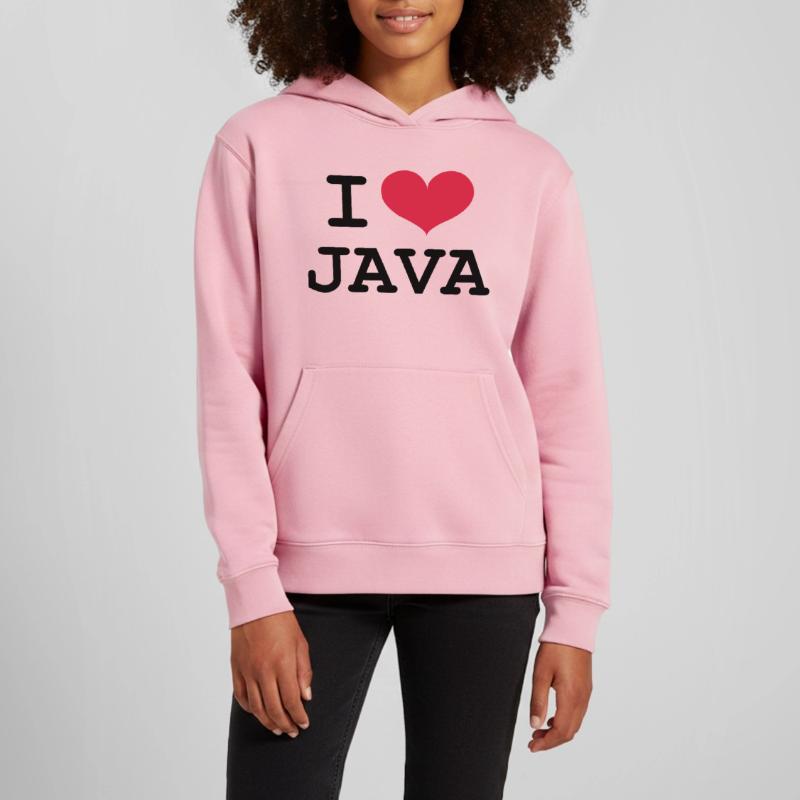 I Love Java [Developer / Geek] Teens Organic Hoodie by Stanley/Stella
