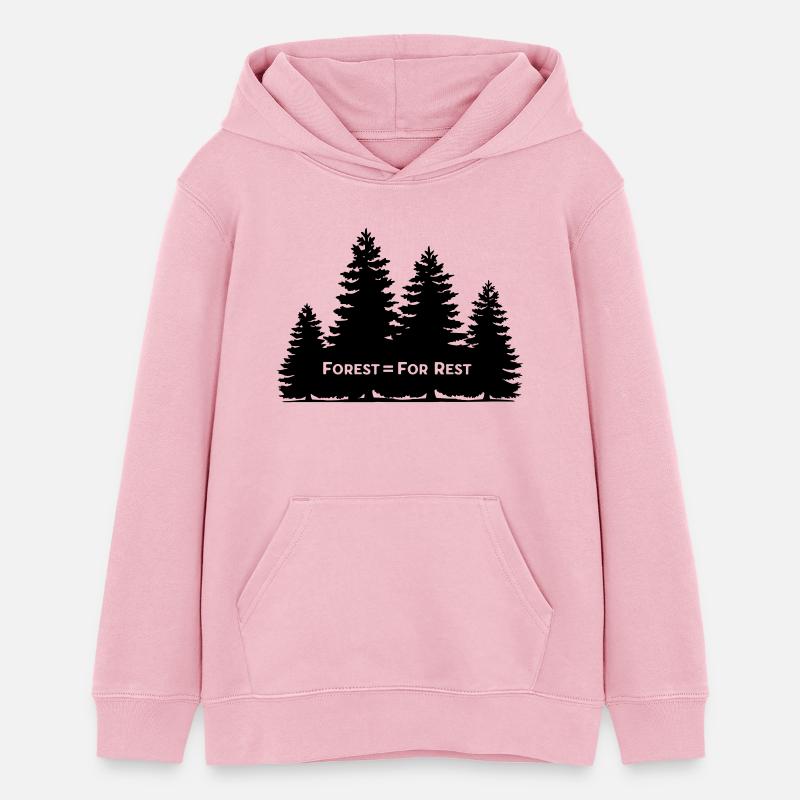 Bosque = Para el descanso - Sudadera con capucha juvenil orgánica de Stanley/Stella - rosa claro