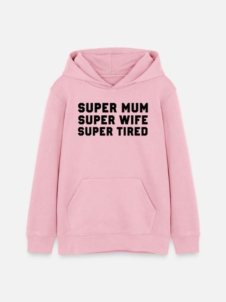 Super Mum - Teenager Organic Hoodie Mini Cruiser von Stanley/Stella - Hellrosa