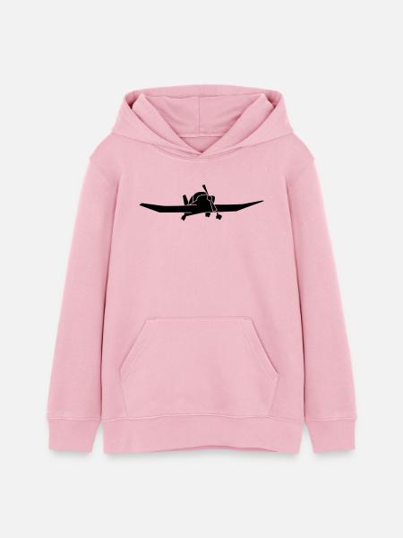 DR400 Robin Flugzeug Geschenk - Teenager Organic Hoodie Mini Cruiser von Stanley/Stella - Hellrosa
