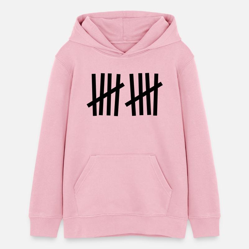 Tally 10 coups - Sweat à capuche ado bio Stanley/Stella - rose pâle