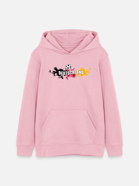 Fußball Deutschland (Splash) - Teenager Organic Hoodie Mini Cruiser von Stanley/Stella - Hellrosa