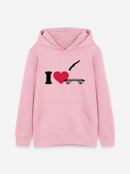 Trampolin - Teenager Organic Hoodie Mini Cruiser von Stanley/Stella - Hellrosa