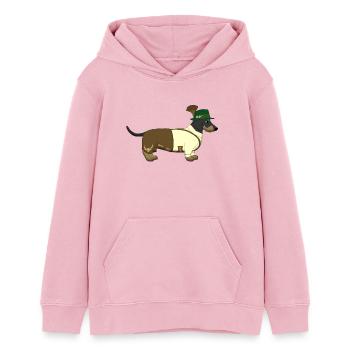Der bayerische Dackel weißes Hemd - Teenager Organic Hoodie Mini Cruiser von Stanley/Stella - Hellrosa - Vorne - AI Model Teenager Female dark (150cm)