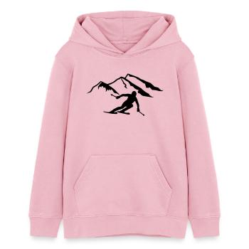 Ski - Teenager Organic Hoodie Mini Cruiser von Stanley/Stella - Hellrosa - Vorne - AI Model Teenager Female dark (150cm)