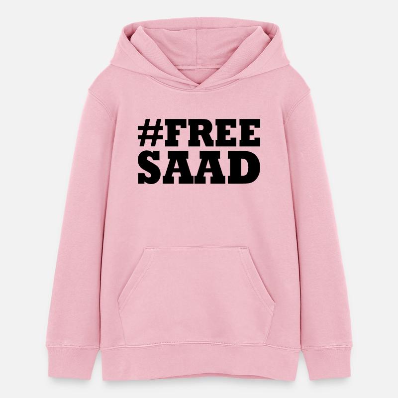 Free saad - Sweat à capuche ado bio Stanley/Stella - rose pâle
