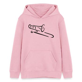 Posaune - Teenager Organic Hoodie Mini Cruiser von Stanley/Stella - Hellrosa - Vorne - AI Model Teenager Female dark (150cm)