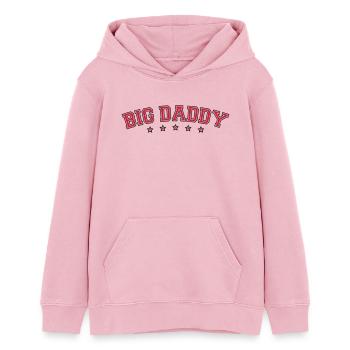 Fête des pères logo Big Daddy héros papa Vater - Sweat à capuche ado bio Stanley/Stella - rose pâle - Devant - AI Model Teenager Female dark (150cm)