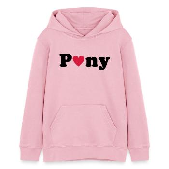 Pony - Teenager Organic Hoodie Mini Cruiser von Stanley/Stella - Hellrosa - Vorne - AI Model Teenager Female dark (150cm)