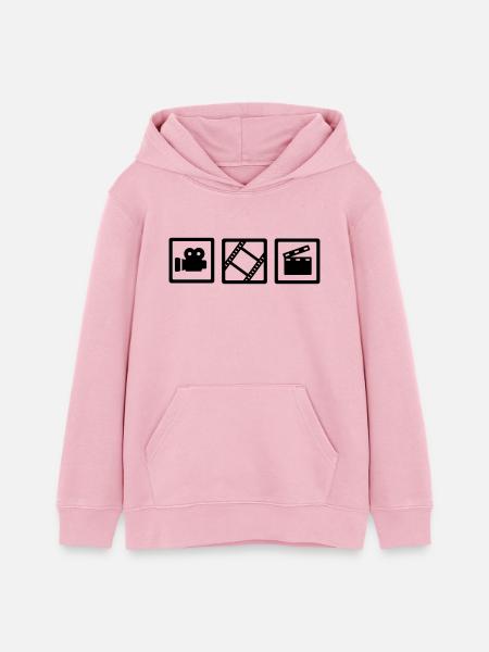 Film - Teenager Organic Hoodie Mini Cruiser von Stanley/Stella - Hellrosa