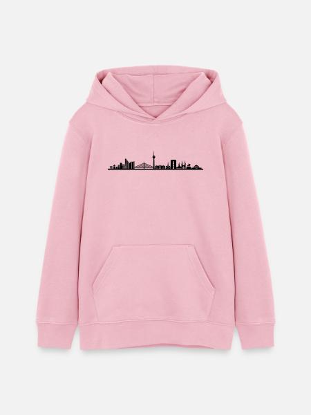 Skyline - Düsseldorf - Teenager Organic Hoodie Mini Cruiser von Stanley/Stella - Hellrosa