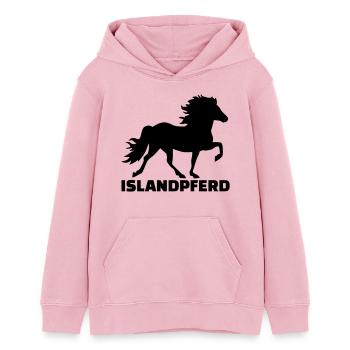 Islandpferd - Teenager Organic Hoodie Mini Cruiser von Stanley/Stella - Hellrosa - Vorne - AI Model Teenager Female dark (150cm)