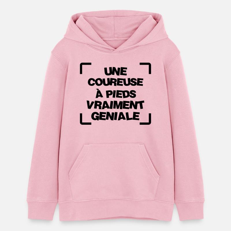 Course à pied / Coureur / Jogging / Running / Run - Sweat à capuche ado bio Stanley/Stella - rose pâle