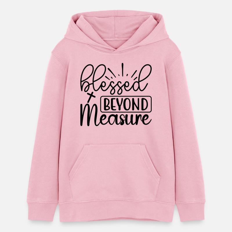 Incommensurablement béni - Sweat à capuche ado bio Stanley/Stella - rose pâle