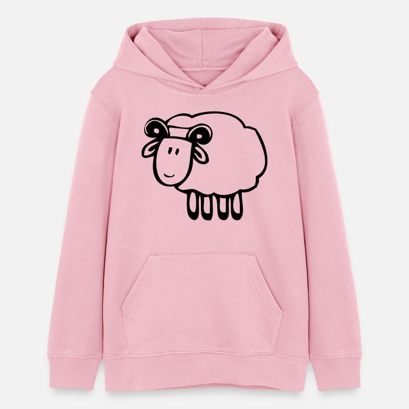 mouton - Sweat à capuche ado bio Stanley/Stella - rose pâle