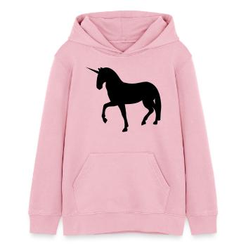 Einhorn - Teenager Organic Hoodie Mini Cruiser von Stanley/Stella - Hellrosa - Vorne - AI Model Teenager Female dark (150cm)