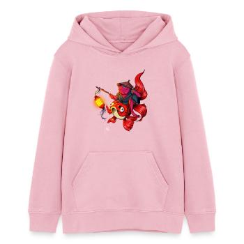 Traum-Reisender - Teenager Organic Hoodie Mini Cruiser von Stanley/Stella - Hellrosa - Vorne - AI Model Teenager Female dark (150cm)