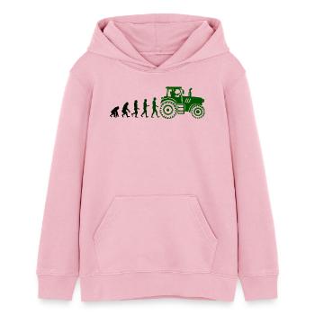 Nutzfahrzeug Landwirt Evolution Fahrzeug Traktor - Teenager Organic Hoodie Mini Cruiser von Stanley/Stella - Hellrosa - Vorne - AI Model Teenager Female dark (150cm)
