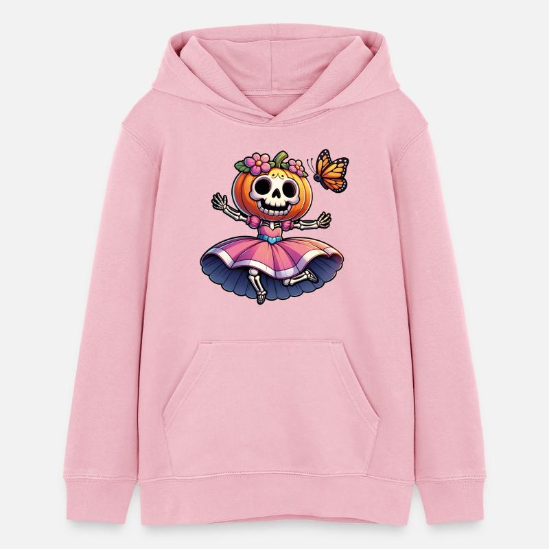 Drôle de princesse d’Halloween - Sweat à capuche ado bio Stanley/Stella - rose pâle