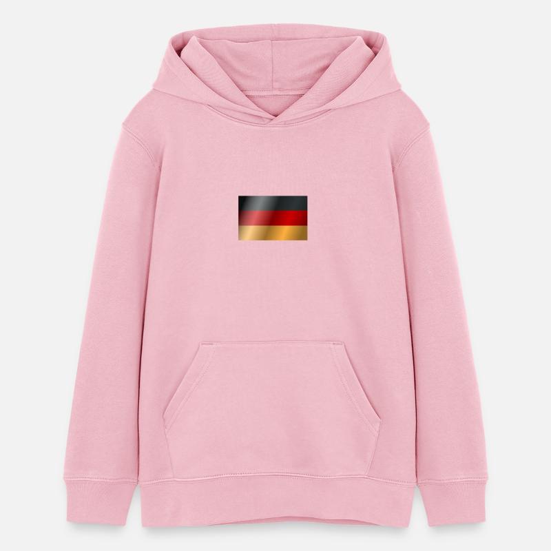Drapeau allemand - Sweat à capuche ado bio Stanley/Stella - rose pâle