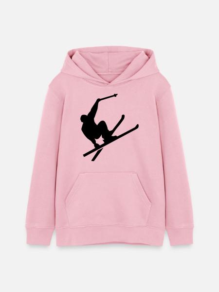Ski - Teenager Organic Hoodie Mini Cruiser von Stanley/Stella - Hellrosa