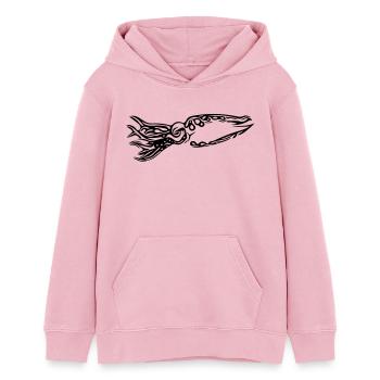 calamar - Sweat à capuche ado bio Stanley/Stella - rose pâle - Devant - AI Model Teenager Female dark (150cm)