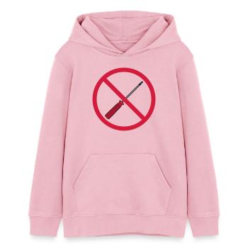 keine schraubenzieher verboten schild hinweis mech - Teenager Organic Hoodie Mini Cruiser von Stanley/Stella - Hellrosa - Vorne - AI Model Teenager Female dark (150cm)