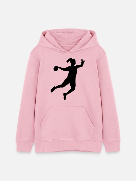 Handball Sprungwurf - Teenager Organic Hoodie Mini Cruiser von Stanley/Stella - Hellrosa