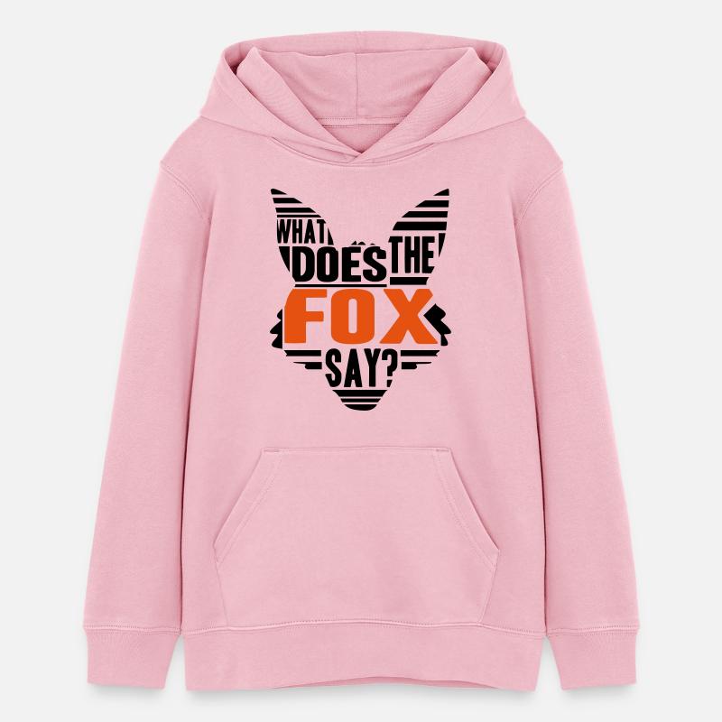 Cool What Does The Fox Say Logo - Sweat à capuche ado bio Stanley/Stella - rose pâle