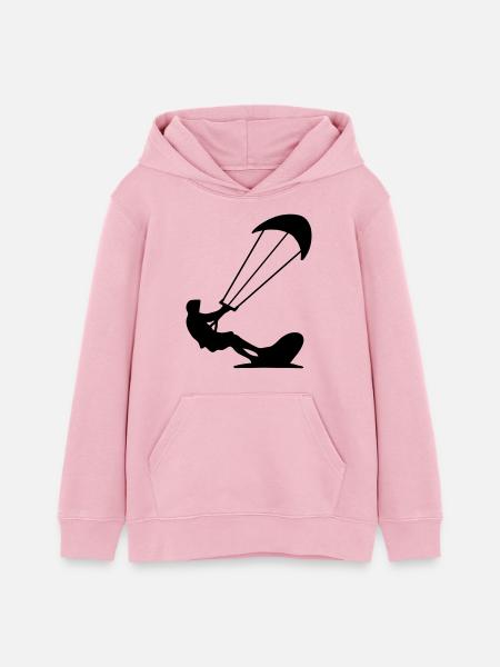 Kitesurfer - Kiteboarding - Teenager Organic Hoodie Mini Cruiser von Stanley/Stella - Hellrosa