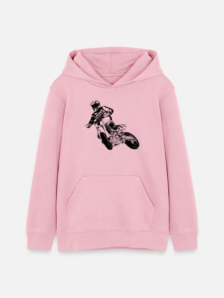 Supermoto - Teenager Organic Hoodie Mini Cruiser von Stanley/Stella - Hellrosa