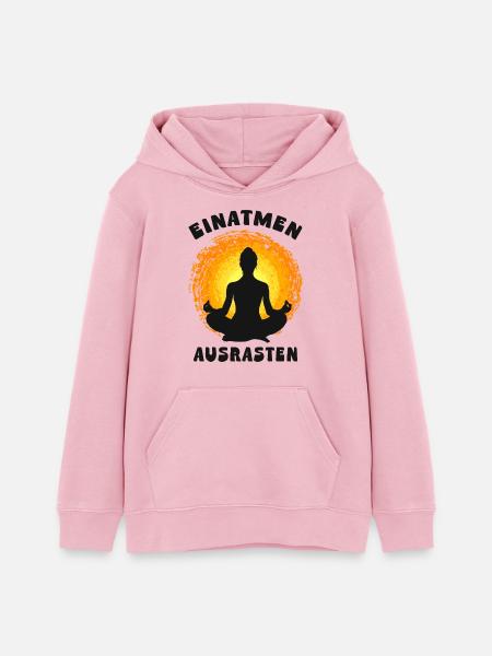 Einatmen Ausrasten - Teenager Organic Hoodie Mini Cruiser von Stanley/Stella - Hellrosa