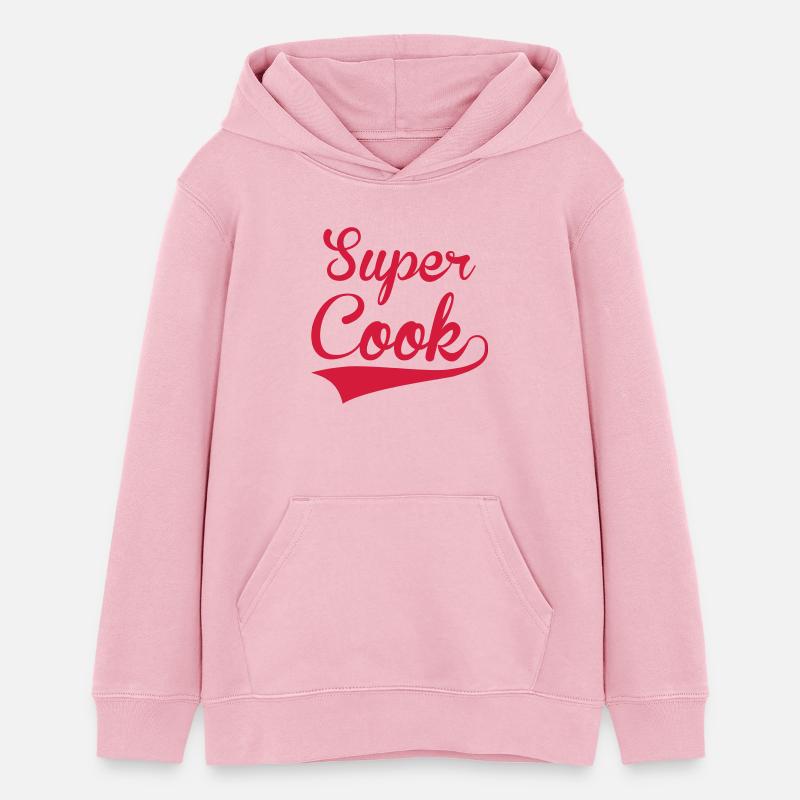 Super Cook - Sweat à capuche ado bio Stanley/Stella - rose pâle