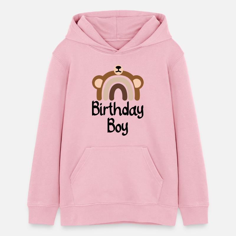 Arc arc-en-ciel de l’ours - Sweat à capuche ado bio Stanley/Stella - rose pâle