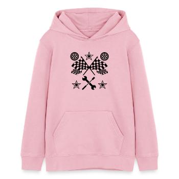 Voiture - Sweat à capuche ado bio Stanley/Stella - rose pâle - Devant - AI Model Teenager Female dark (150cm)