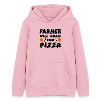 Bauer - Teenager Organic Hoodie Mini Cruiser von Stanley/Stella - Hellrosa - Vorne - AI Model Teenager Female dark (150cm)
