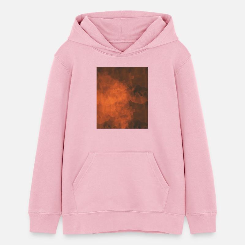 Jeu de couleurs de la nébuleuse de flamme - Sweat à capuche ado bio Stanley/Stella - rose pâle