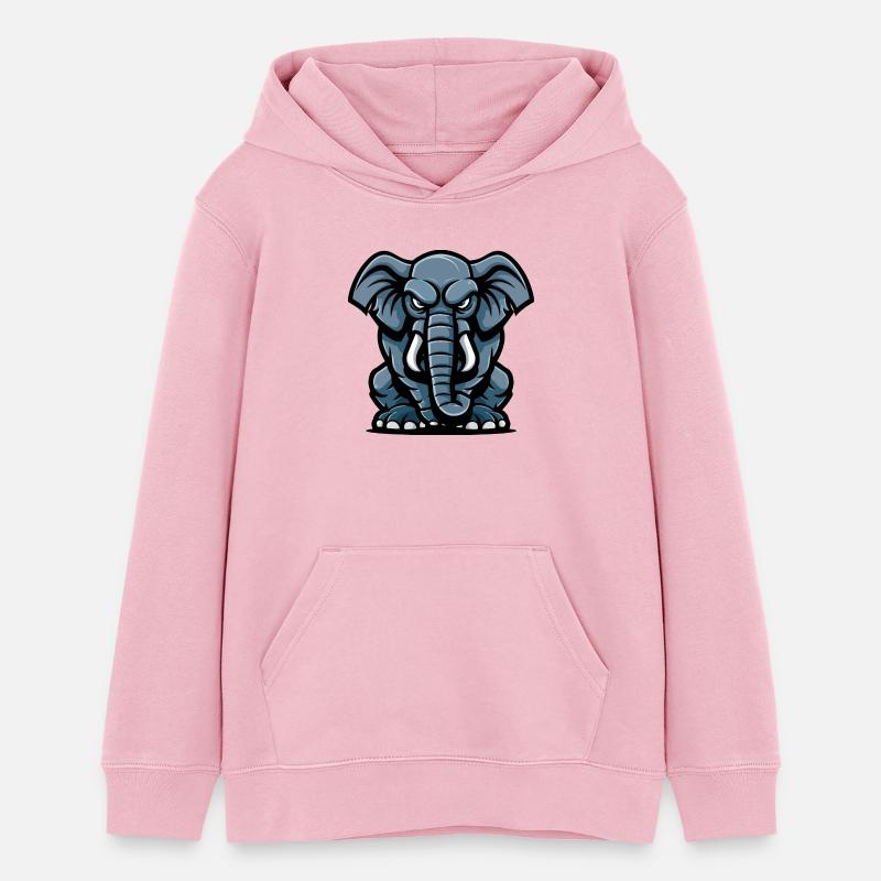 Bande dessinée éléphant - Sweat à capuche ado bio Stanley/Stella - rose pâle
