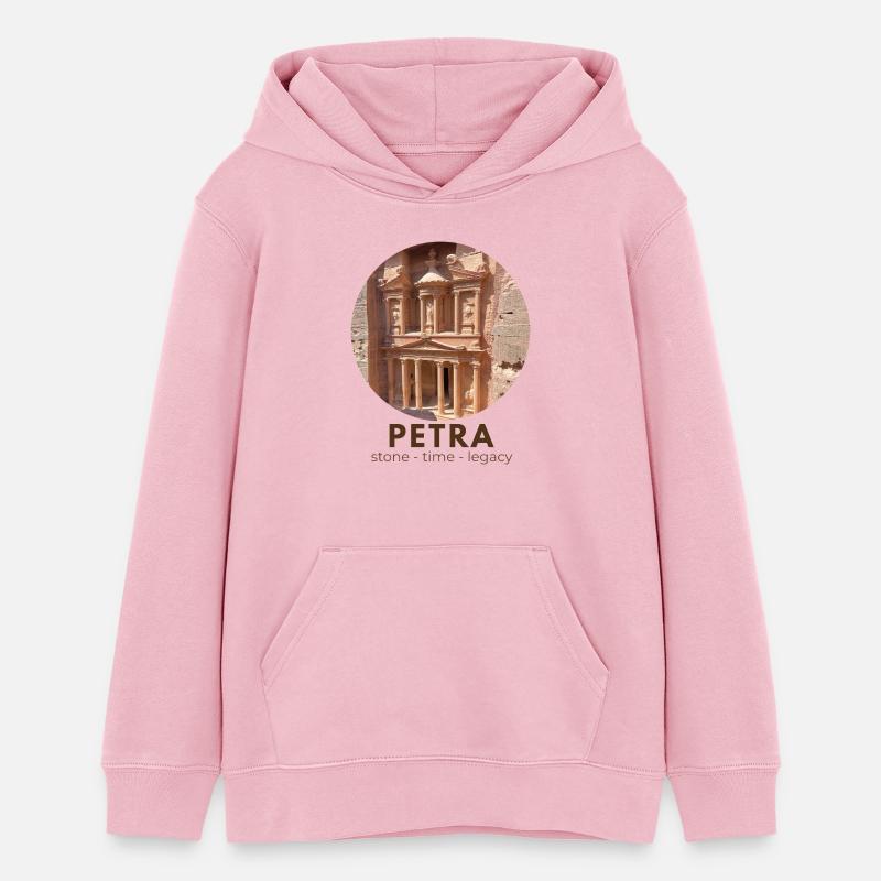 Trésor de Petra 3 - Sweat à capuche ado bio Stanley/Stella - rose pâle