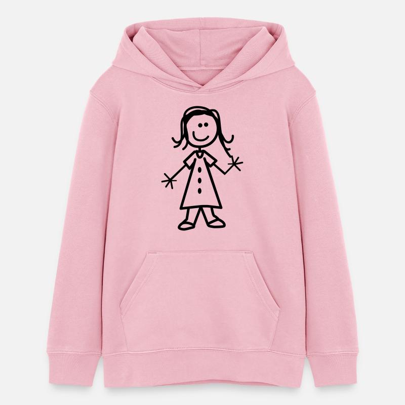 Filles - Sweat à capuche ado bio Stanley/Stella - rose pâle